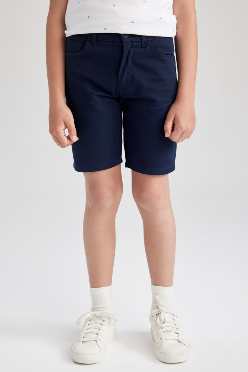 Boys & Teens NAVY Boy Gabardine Shorts