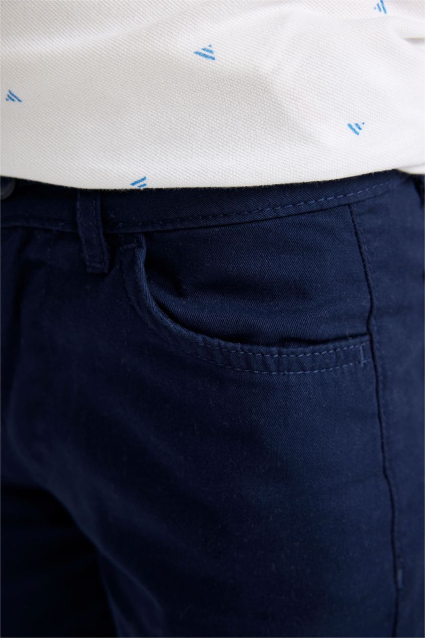 Boys & Teens NAVY Boy Gabardine Shorts