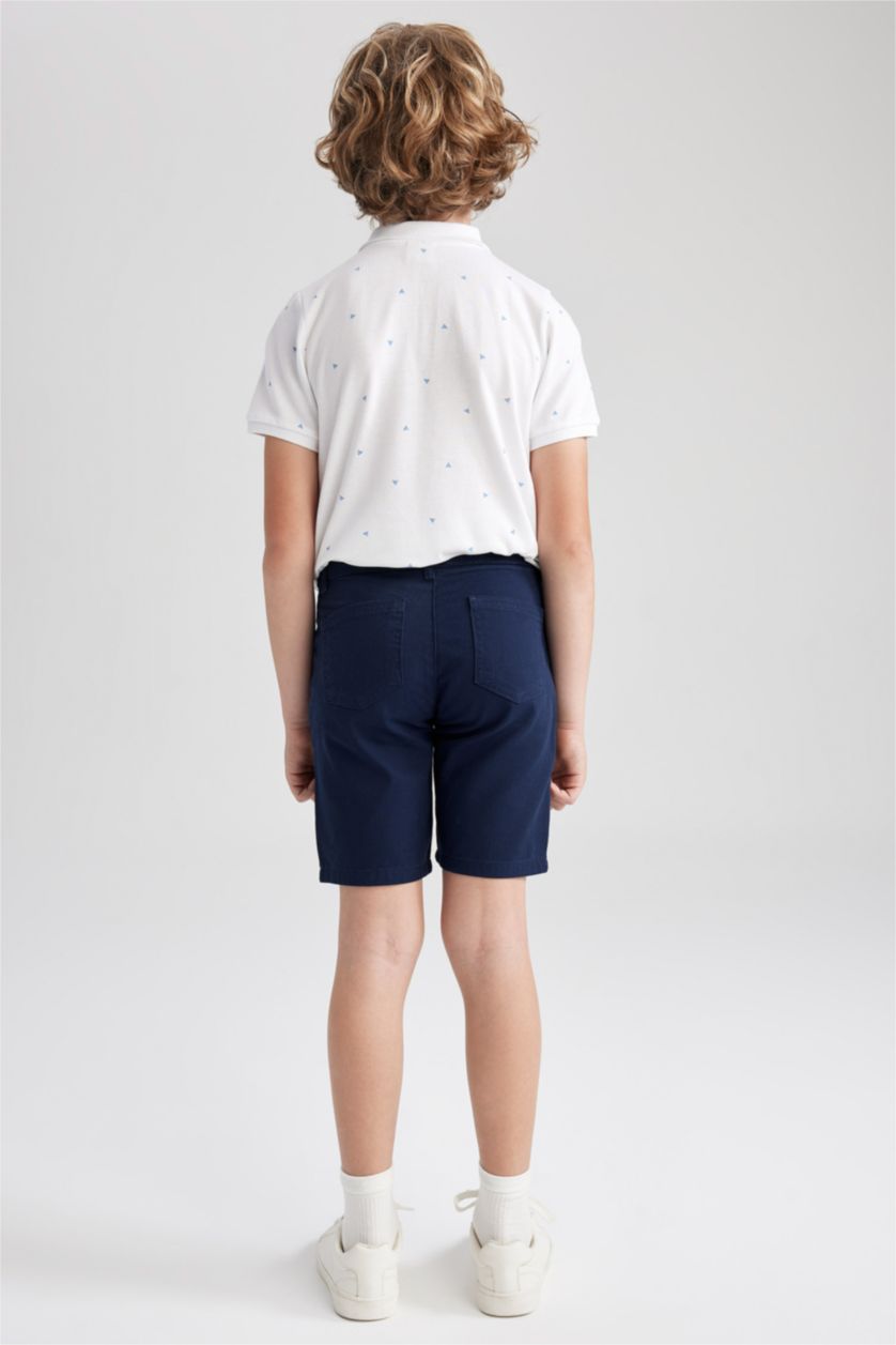 Boys & Teens NAVY Boy Gabardine Shorts