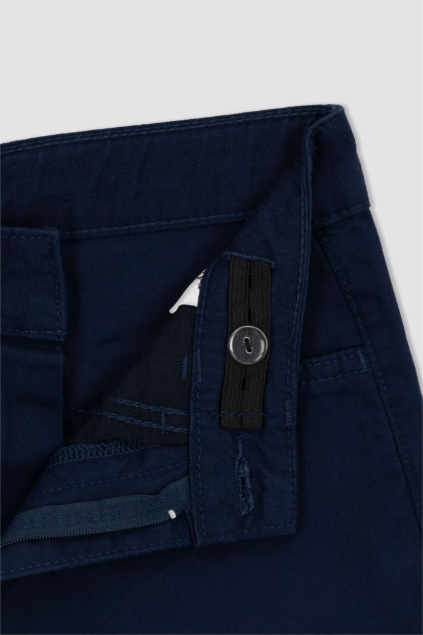 Boys & Teens NAVY Boy Gabardine Shorts