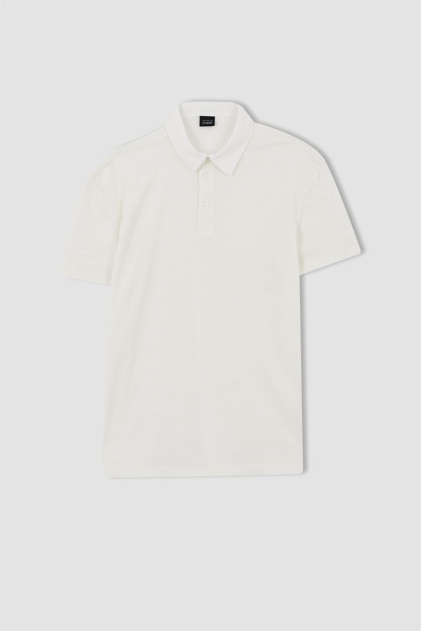 رجالي اوف وايت تي شيرت بولو مودرن فيت نص كم