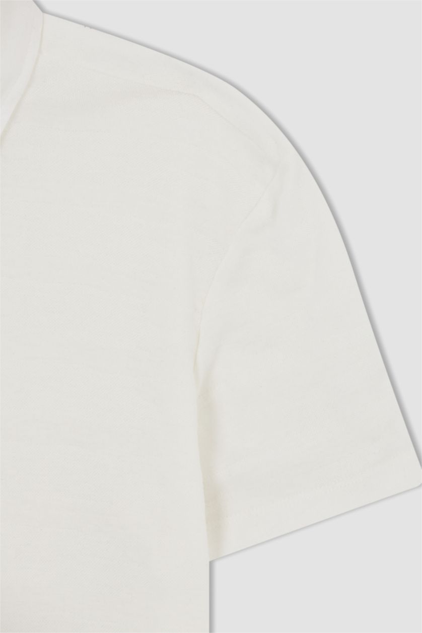 رجالي اوف وايت تي شيرت بولو مودرن فيت نص كم