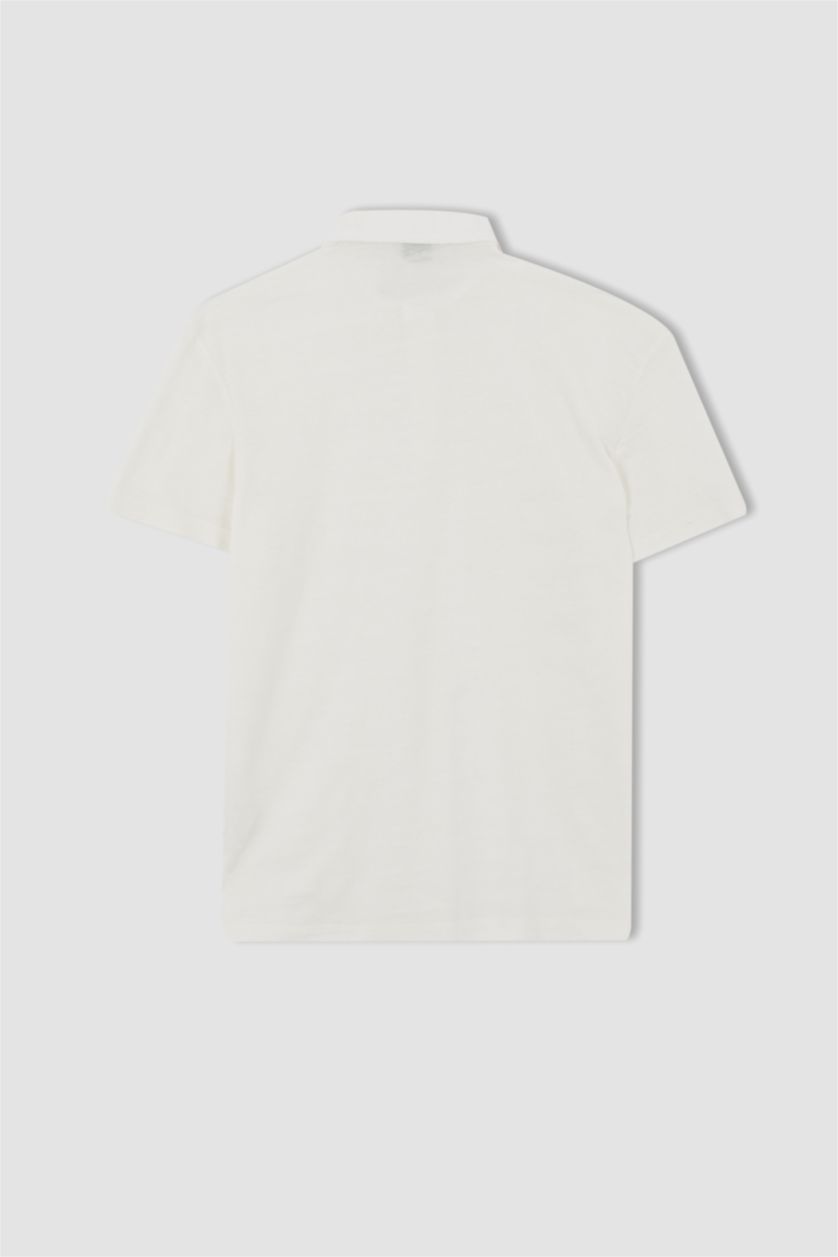 رجالي اوف وايت تي شيرت بولو مودرن فيت نص كم