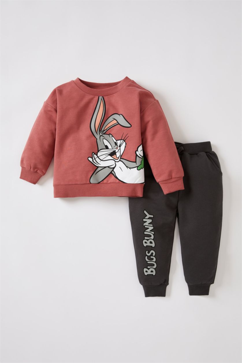 BABY BOY Rose Long Sleeve Bugs Bunny Print Pyjama Set