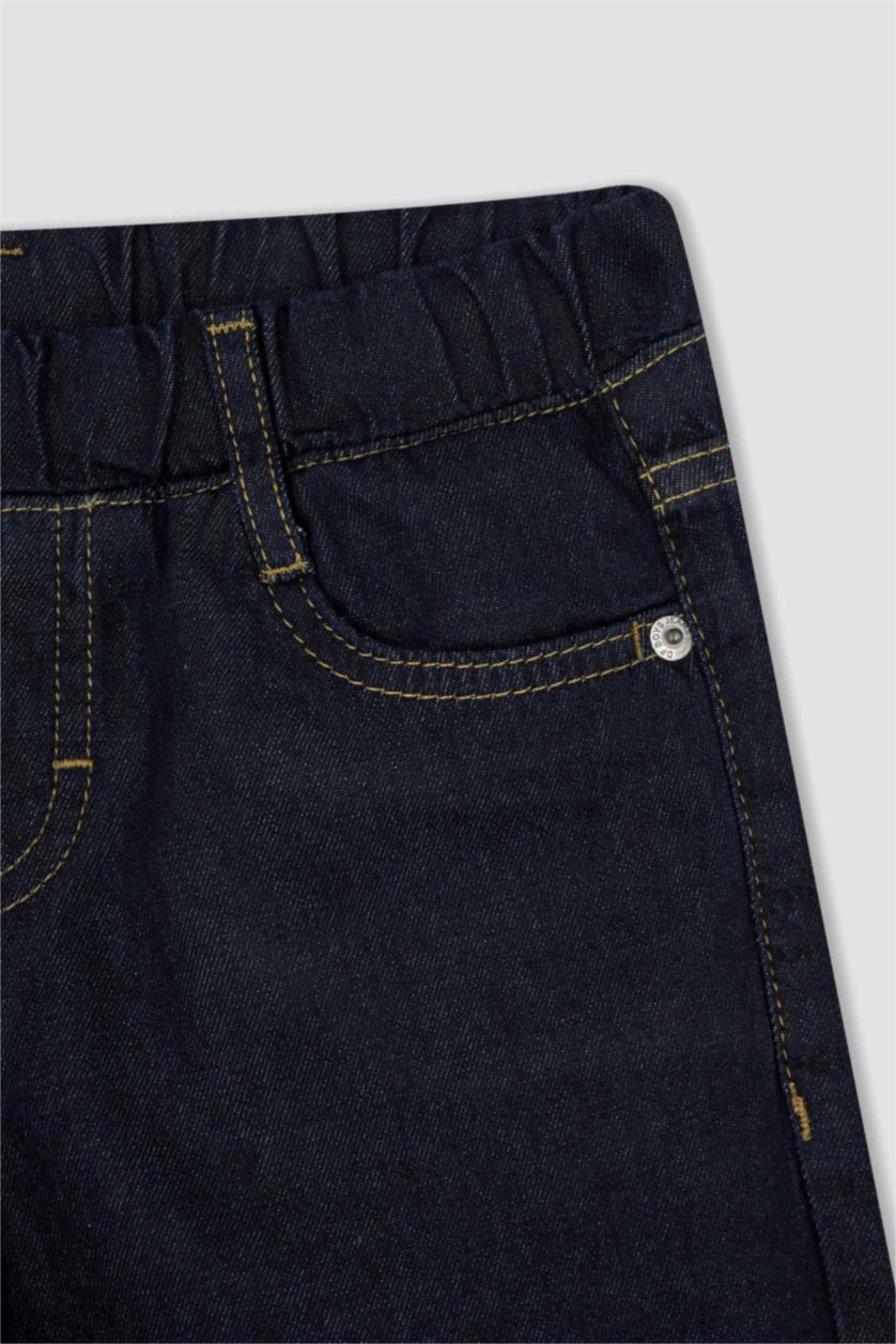 BOYS & TEENS Dark Blue Boy Balloon Fit Crop Jean Short