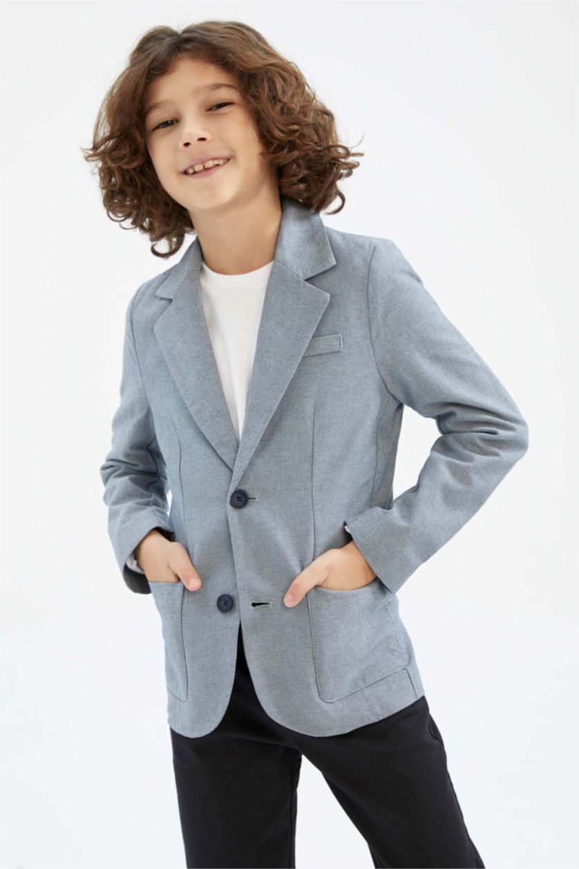 GARÇONS BLEU Clair Veste blazer à poche pour garçon
