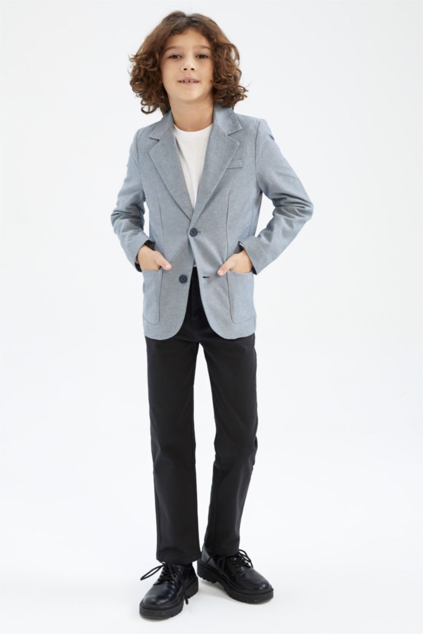 GARÇONS BLEU Clair Veste blazer à poche pour garçon