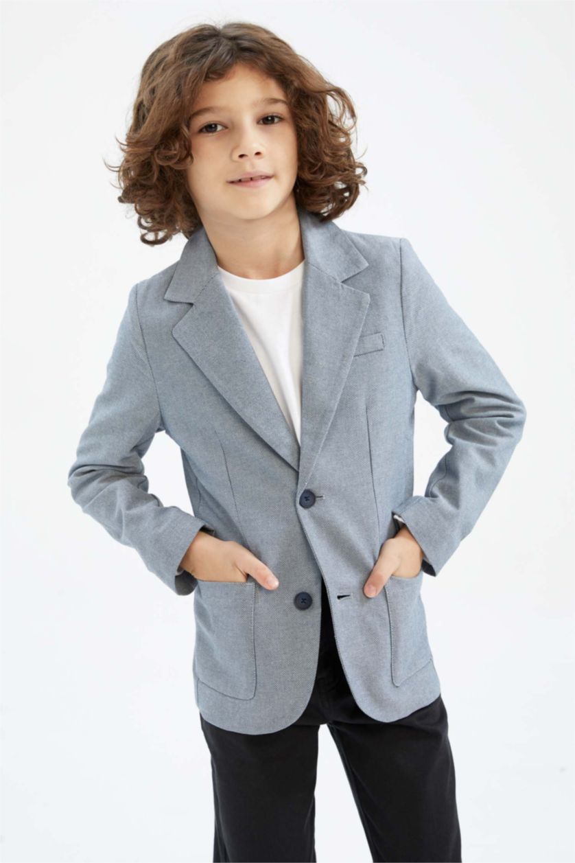 GARÇONS BLEU Clair Veste blazer à poche pour garçon