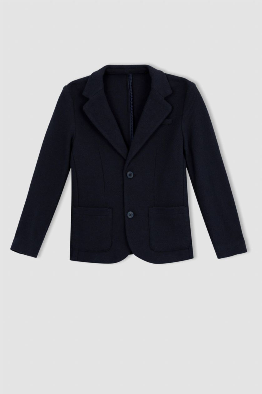 GARÇONS Marin Veste Blazer à coupe régulière avec poches pour Garçon