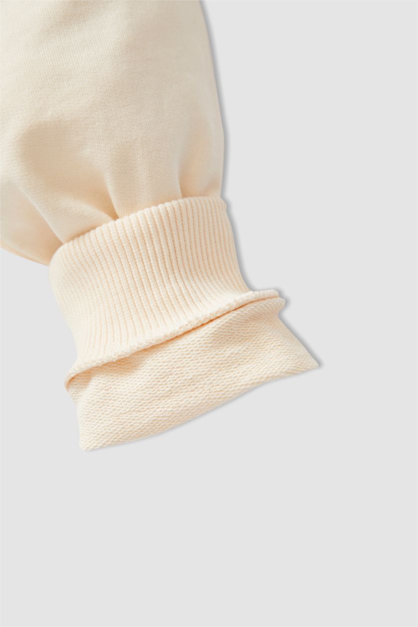 BABY BOY Ecru Regular Fit Long Sleeve Colour Block Sweatshirt