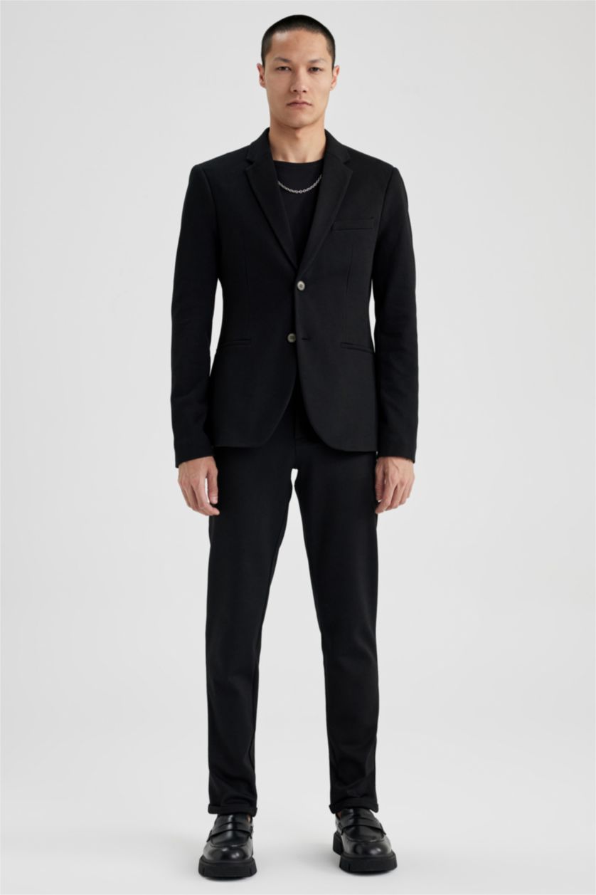 رجال أسود بنطلون تشينو جوجر بيزك