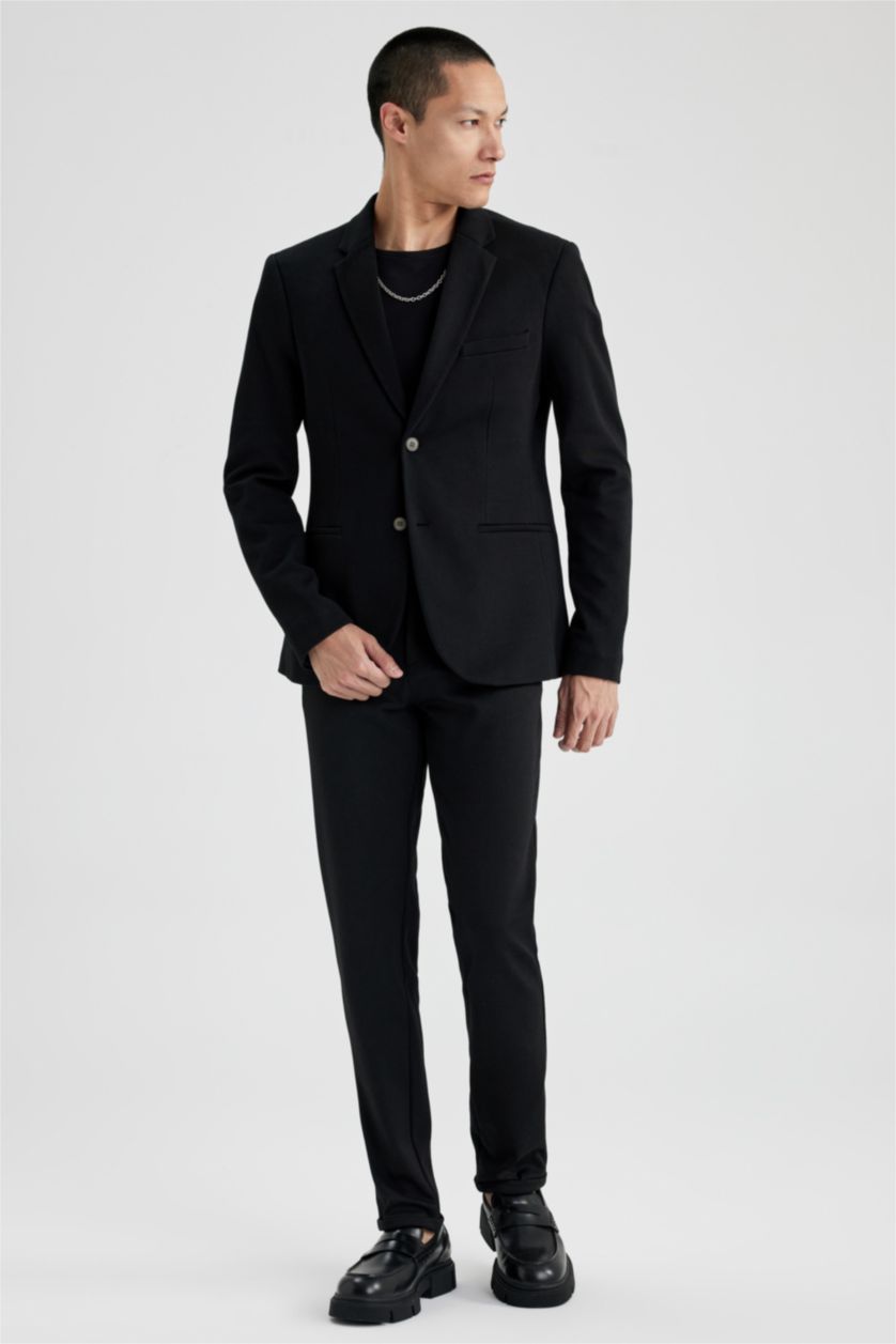 رجال أسود بنطلون تشينو جوجر بيزك