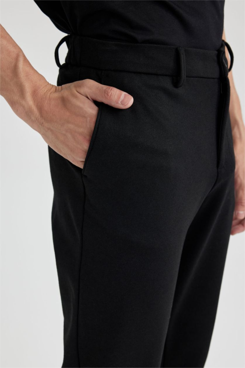 رجال أسود بنطلون تشينو جوجر بيزك