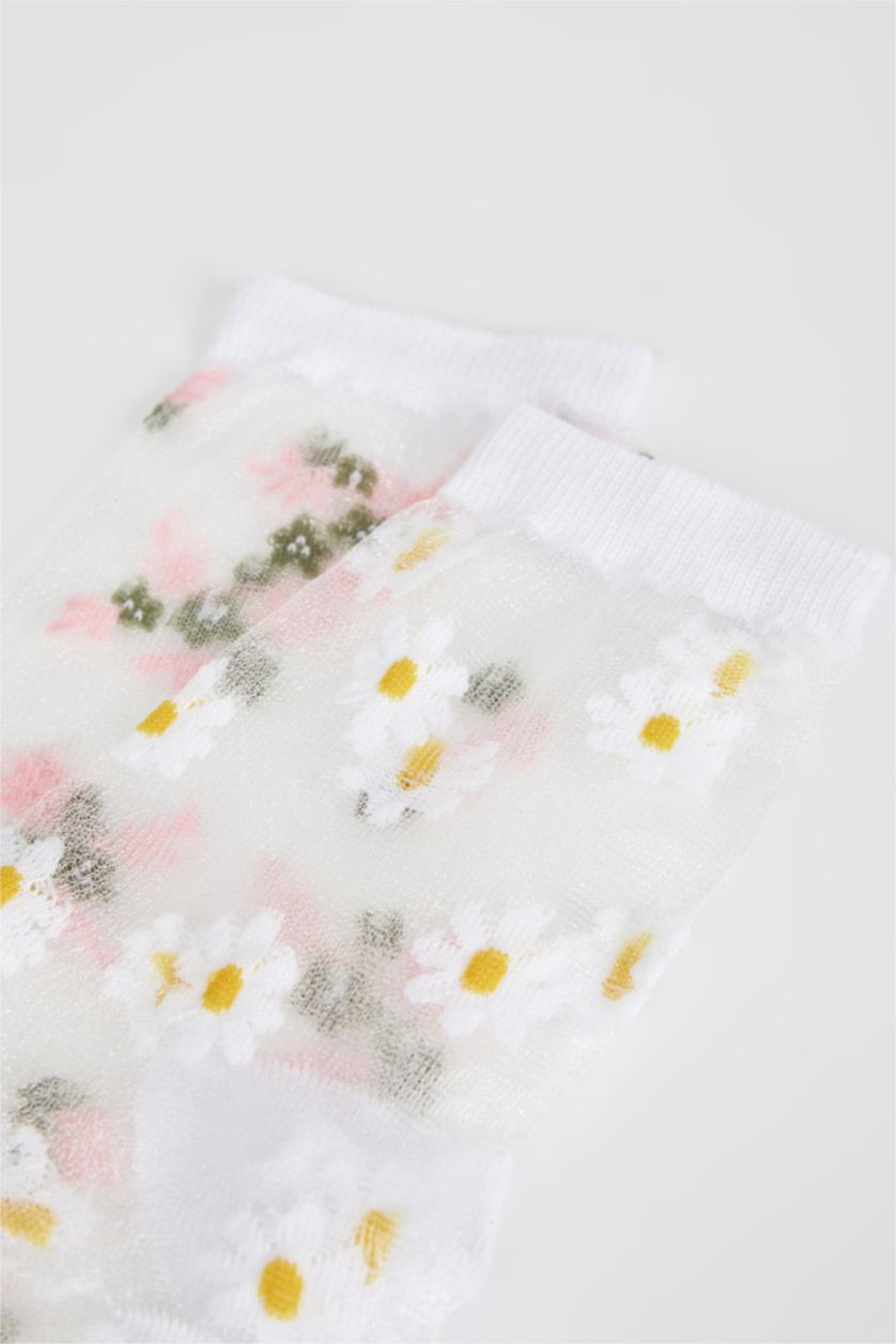 Женщины Белый Длинные носки из хлопка для женщин, 2 пары