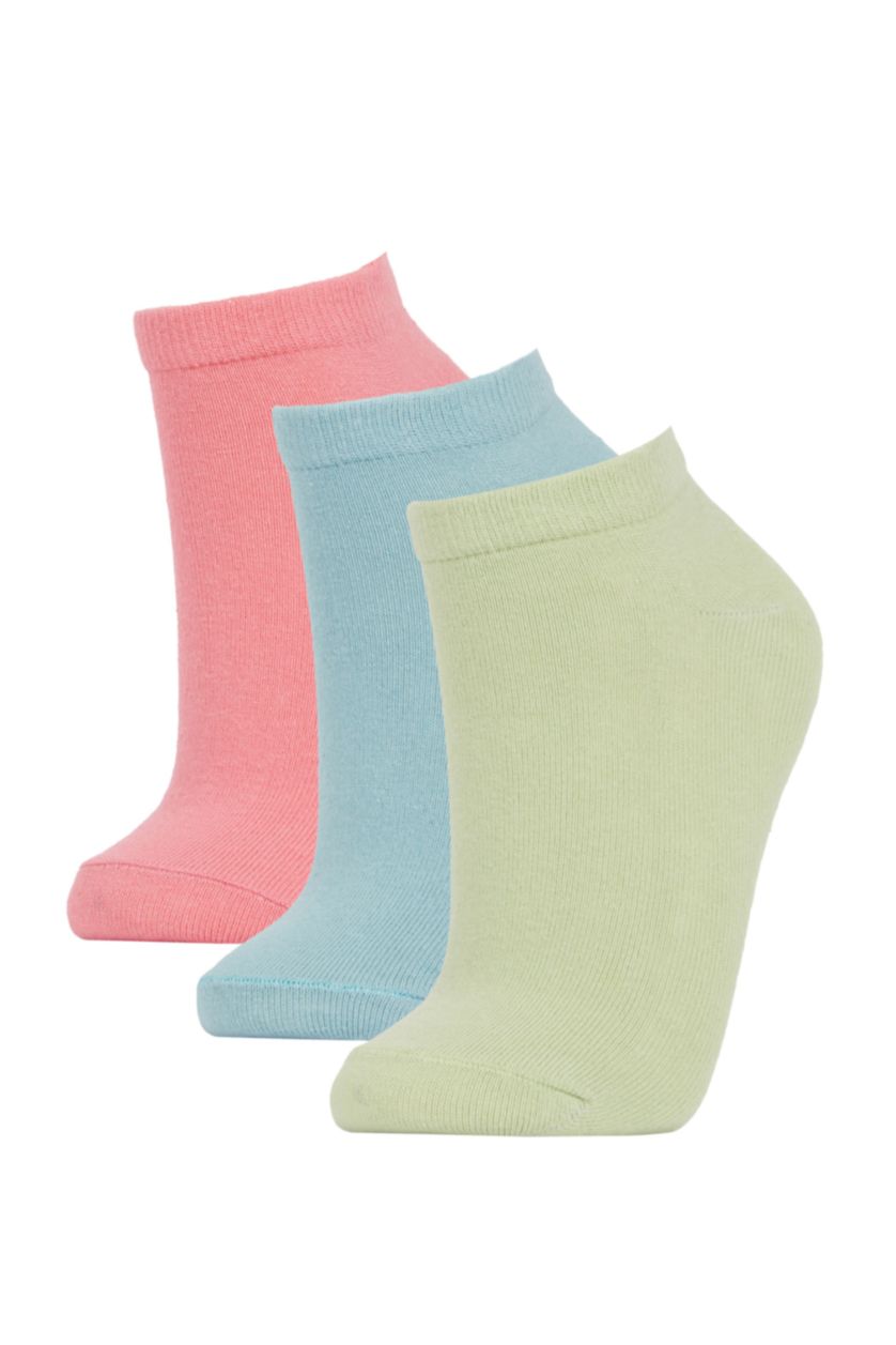 WOMAN Pink Women's Cotton 3 Pack Short Socks