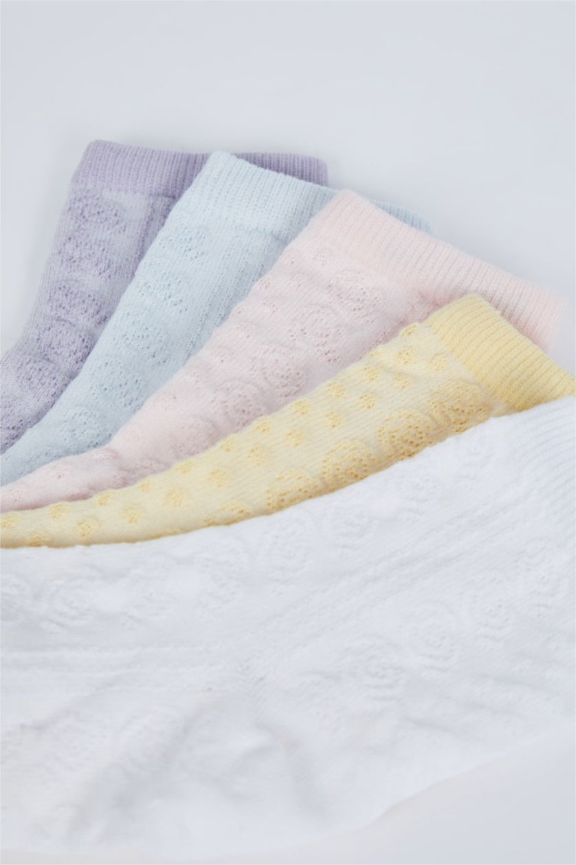GIRLS & TEENS MIXED Girls' Cotton 5 Pack Long Socks