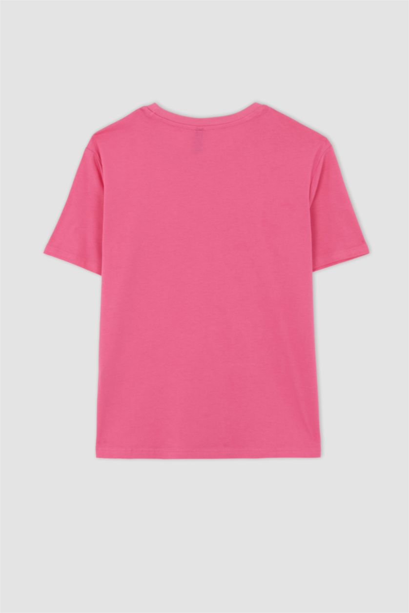 WOMAN Pink Regular Fit Short Sleeve T-Shirt