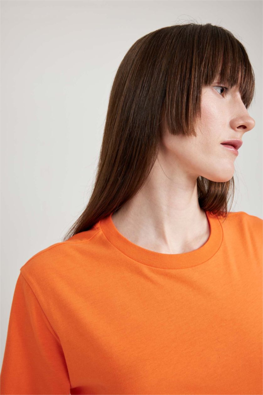 FEMME Orange T-shirt à manches courtes Coupe Régulière