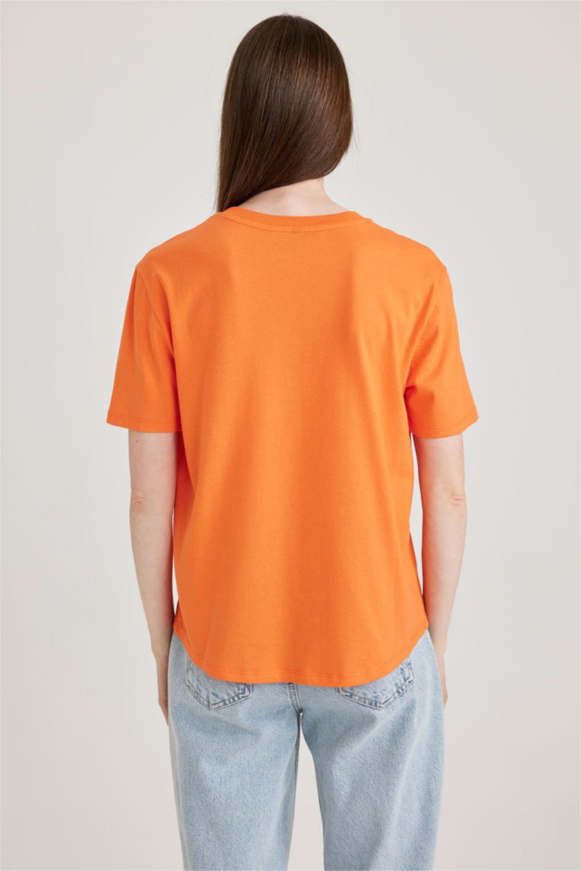FEMME Orange T-shirt à manches courtes Coupe Régulière