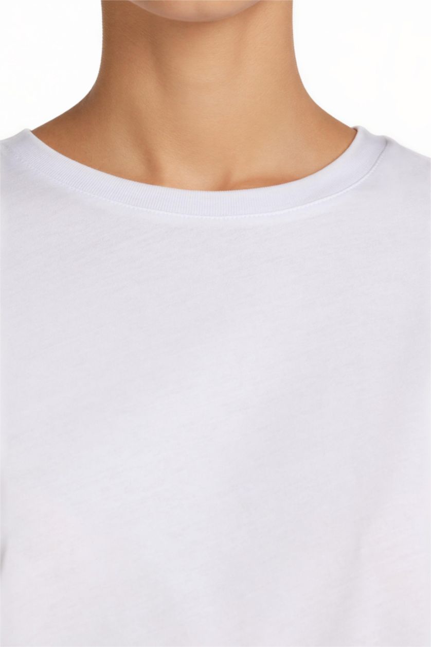 حريمي أبيض تيشيرت ابيض بيزك سادة نص كم قصة عادية