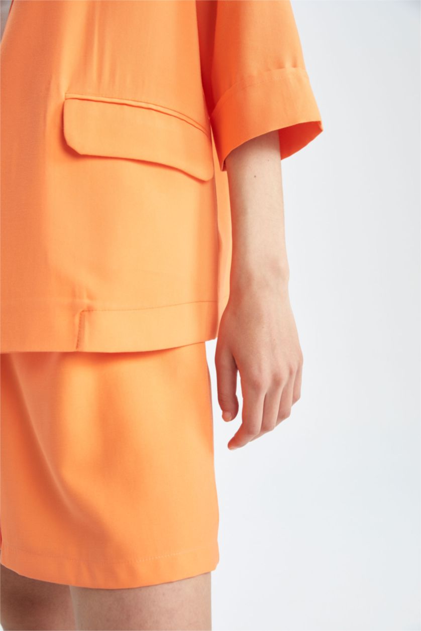 Kadın Açık Turuncu Regular Fıt Blazer Ceket