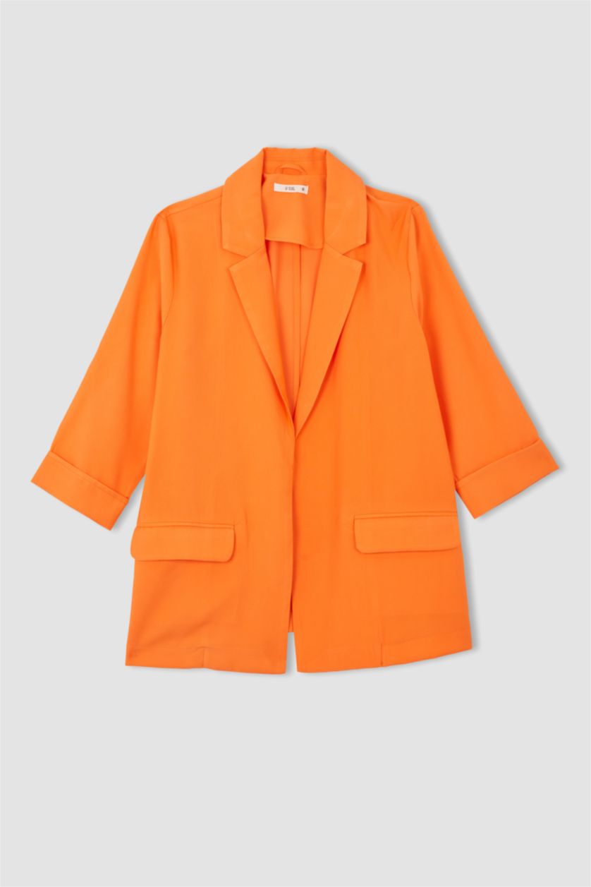 Kadın Açık Turuncu Regular Fıt Blazer Ceket
