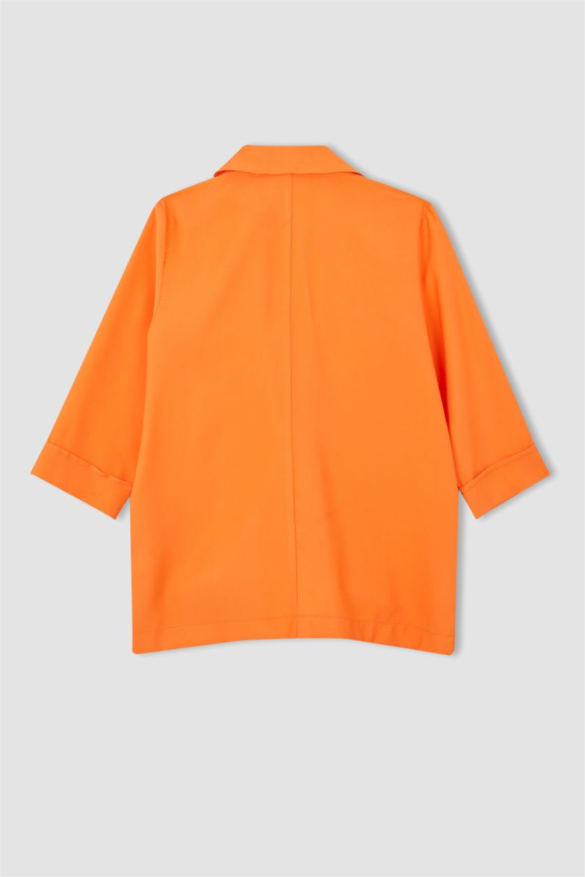 Kadın Açık Turuncu Regular Fıt Blazer Ceket