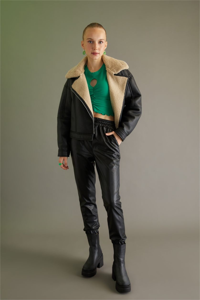 FEMME Noir Faux Leather Jacket