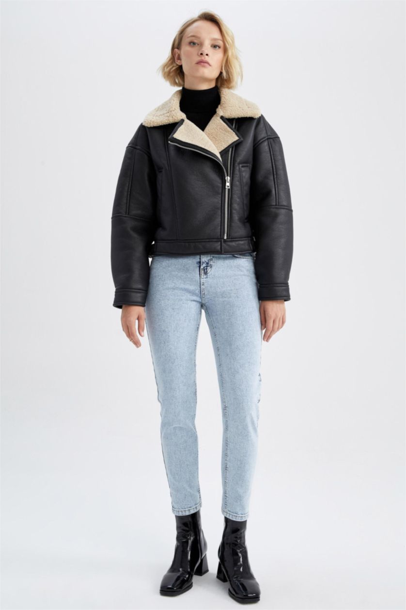 FEMME Noir Faux Leather Jacket