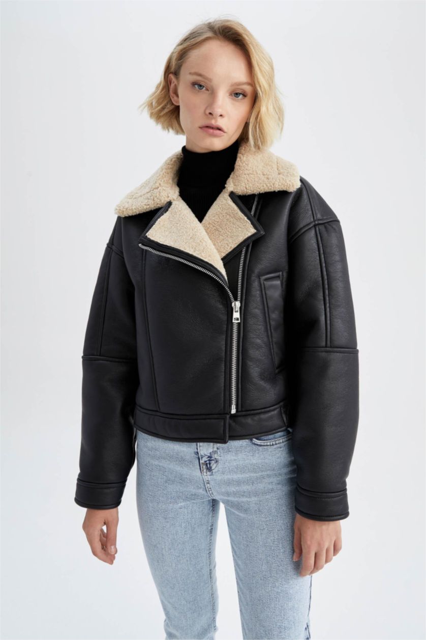 FEMME Noir Faux Leather Jacket