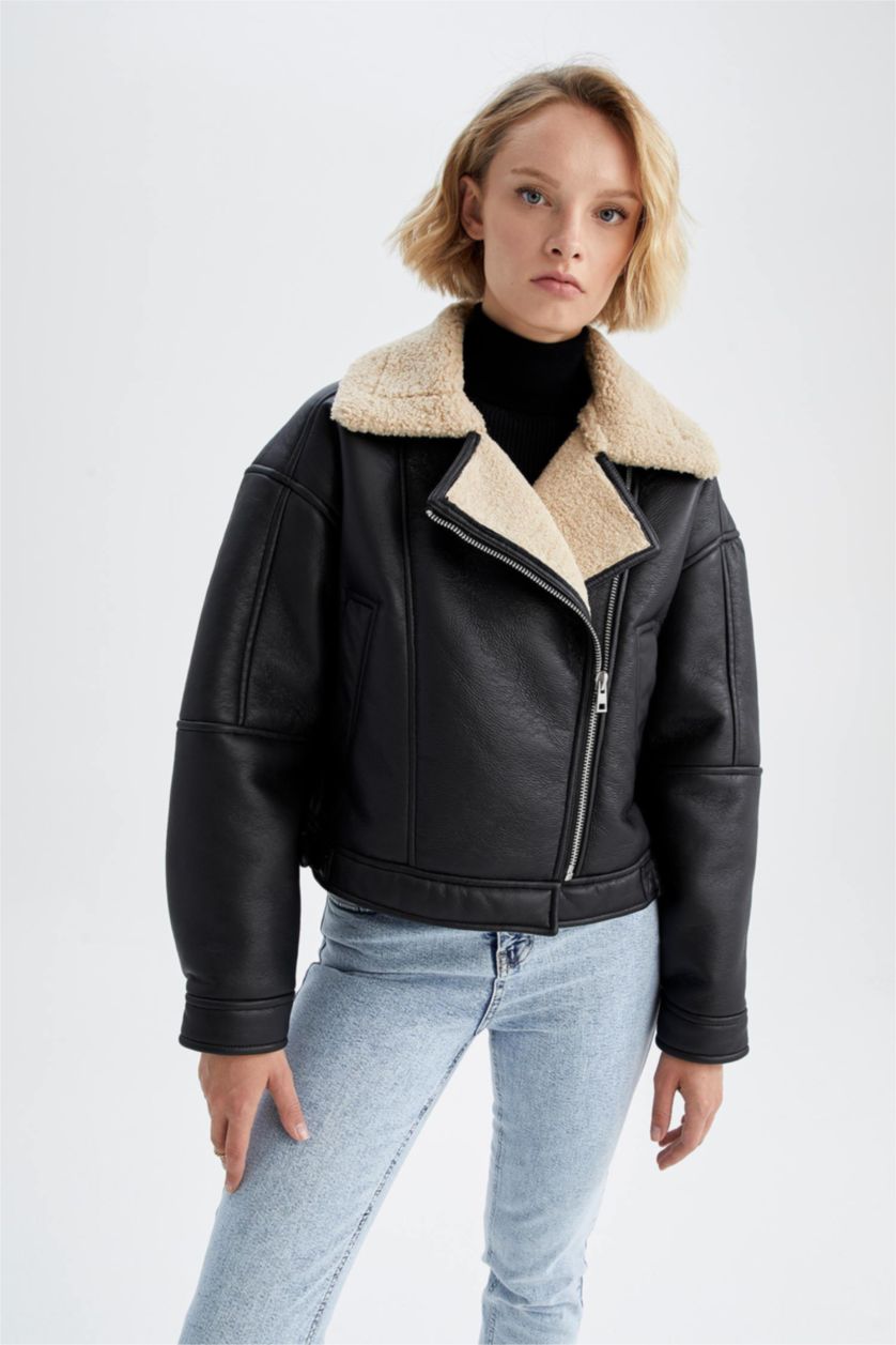 FEMME Noir Faux Leather Jacket