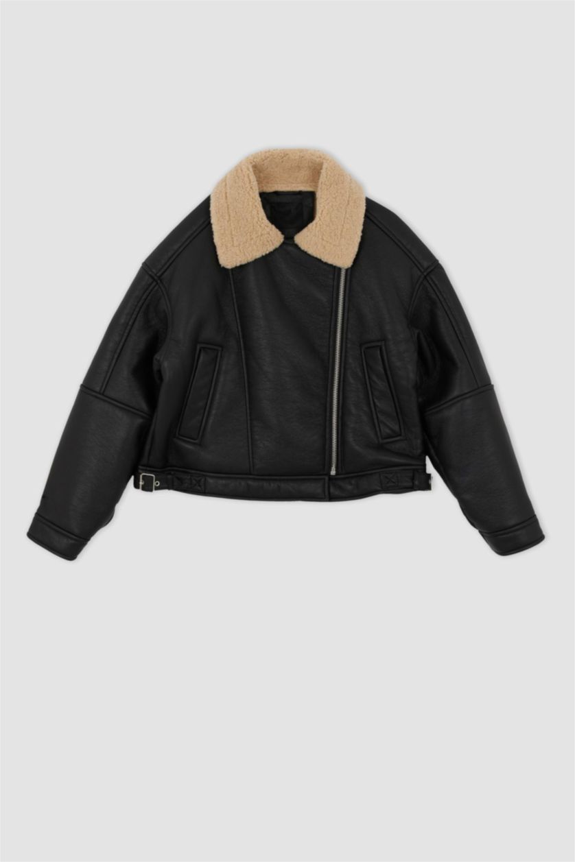 FEMME Noir Faux Leather Jacket