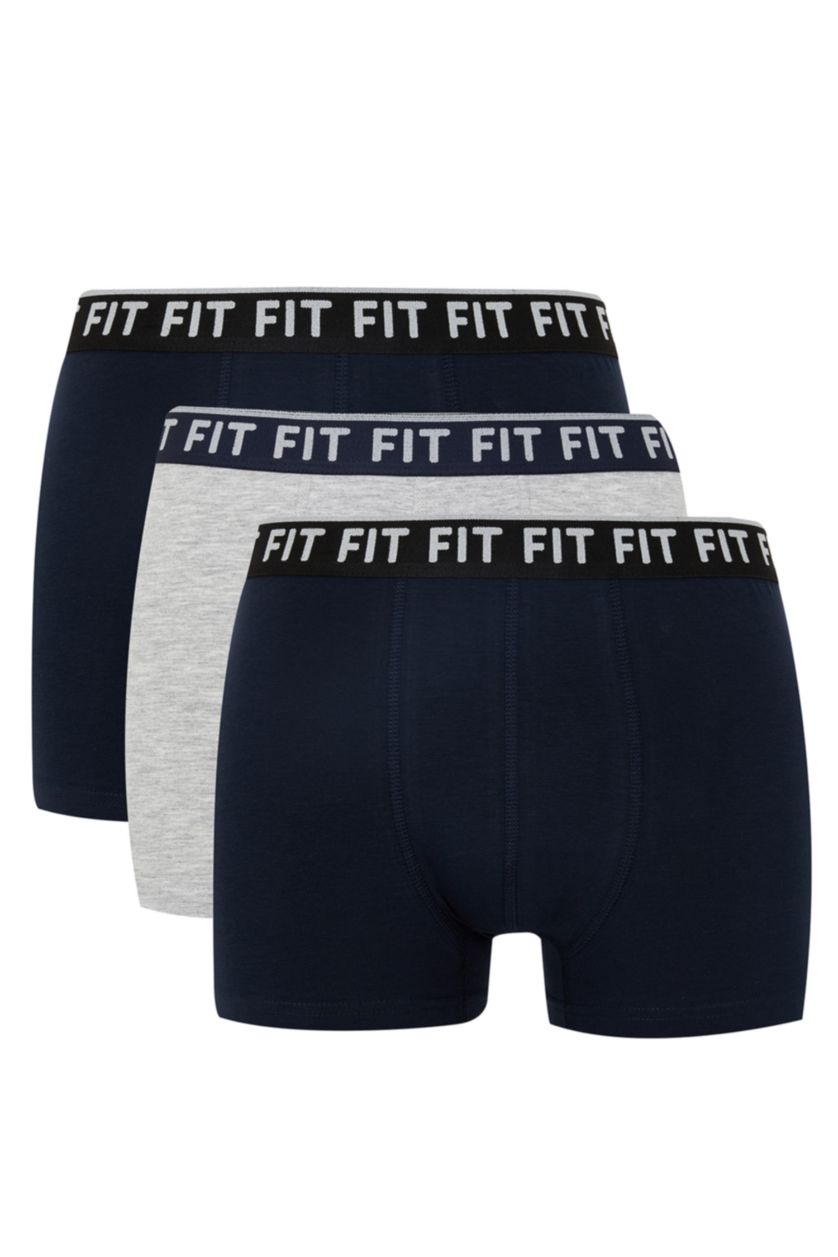 HOMME Marin Lot de 3 boxers en coton coupe standard Defacto Fit