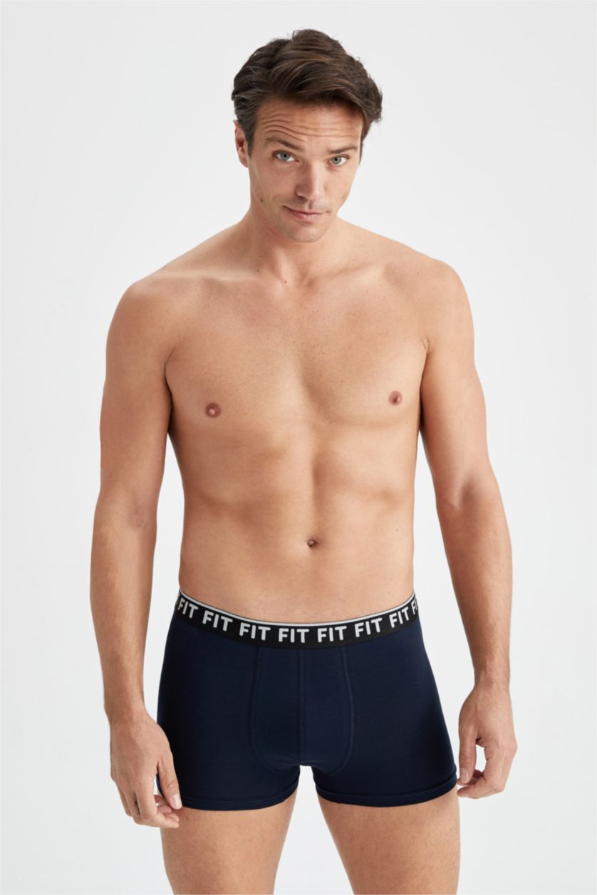 HOMME Marin Lot de 3 boxers en coton coupe standard Defacto Fit