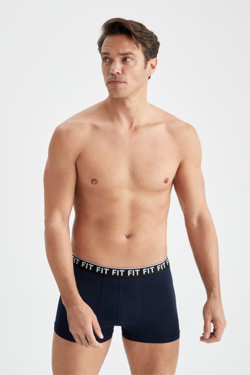 HOMME Marin Lot de 3 boxers en coton coupe standard Defacto Fit