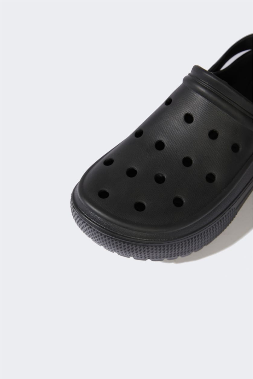 Erkek Siyah Erkek Düz Taban Eva Sandalet