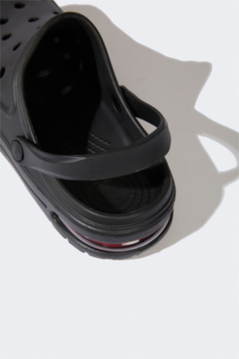 Erkek Siyah Erkek Düz Taban Eva Sandalet