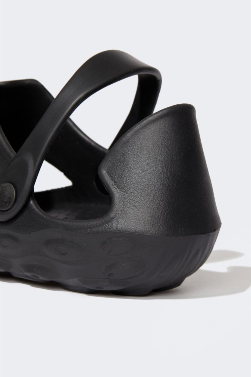 Erkek Siyah Erkek Suni Deri Eva Sandalet