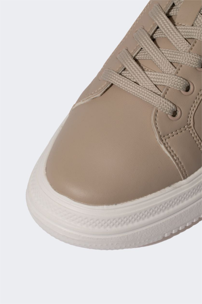 رجال بيج سنيكرز رجالي جلد صناعي بكعب عالي برباط