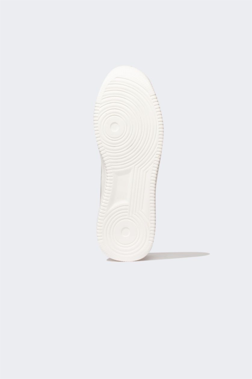 رجالي رمادي سنيكرز رجالي جلد صناعي برباط