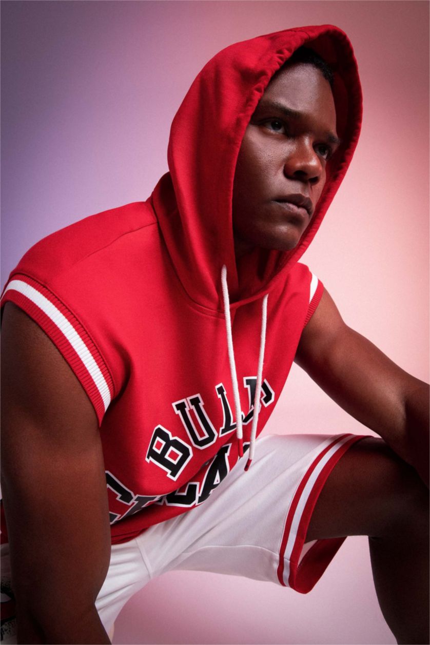 MAN Red Thin Sweatshirt Fabric Short Sleeve T-Shirt