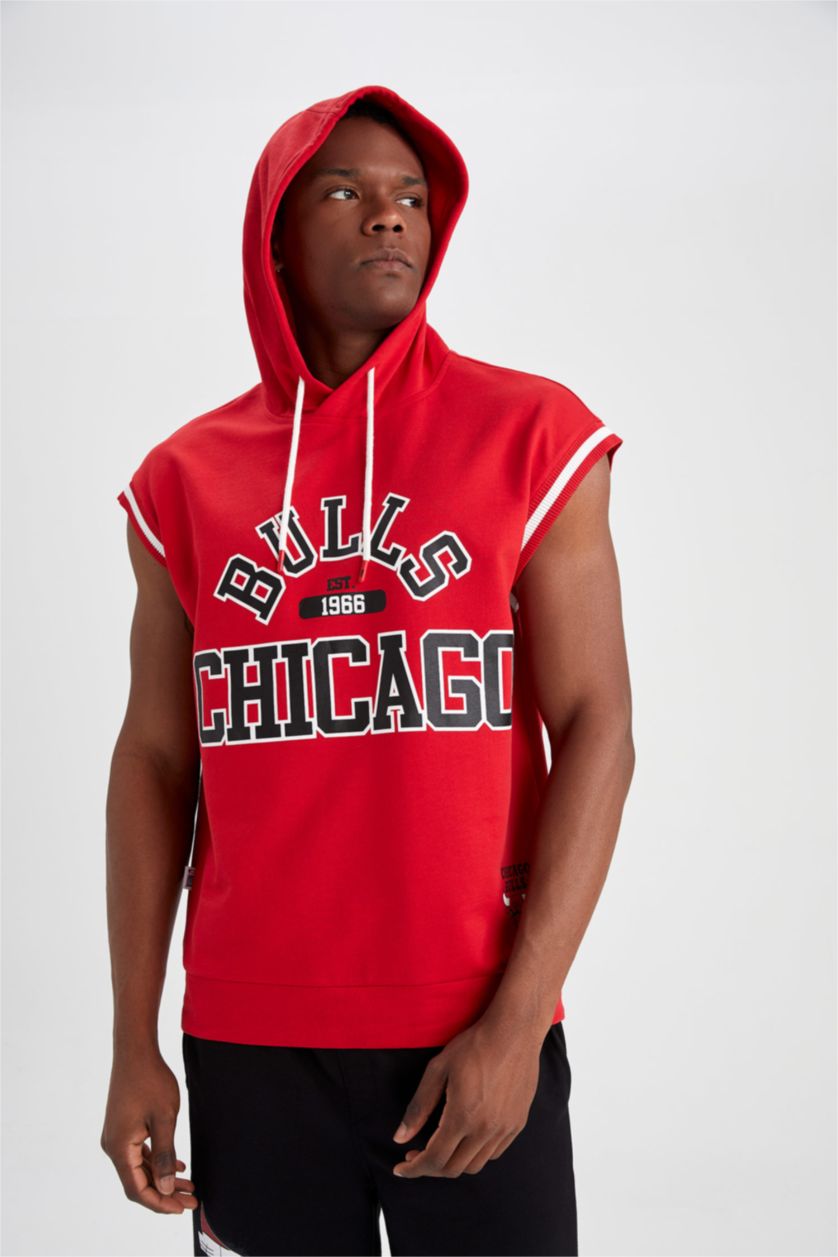 MAN Red Thin Sweatshirt Fabric Short Sleeve T-Shirt