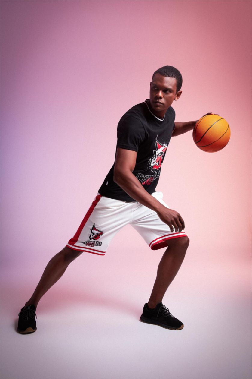 MAN Ecru Defacto Fit Oversize Fit Shorts