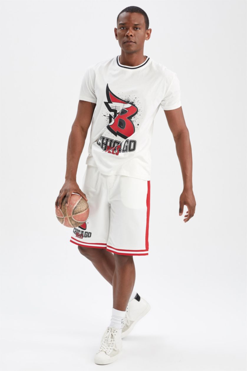 MAN Ecru Defacto Fit Oversize Fit Shorts