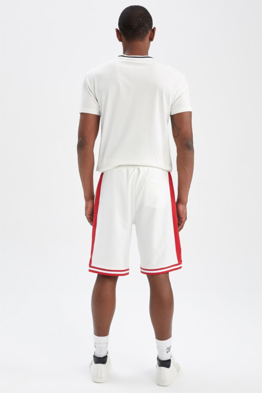 MAN Ecru Defacto Fit Oversize Fit Shorts