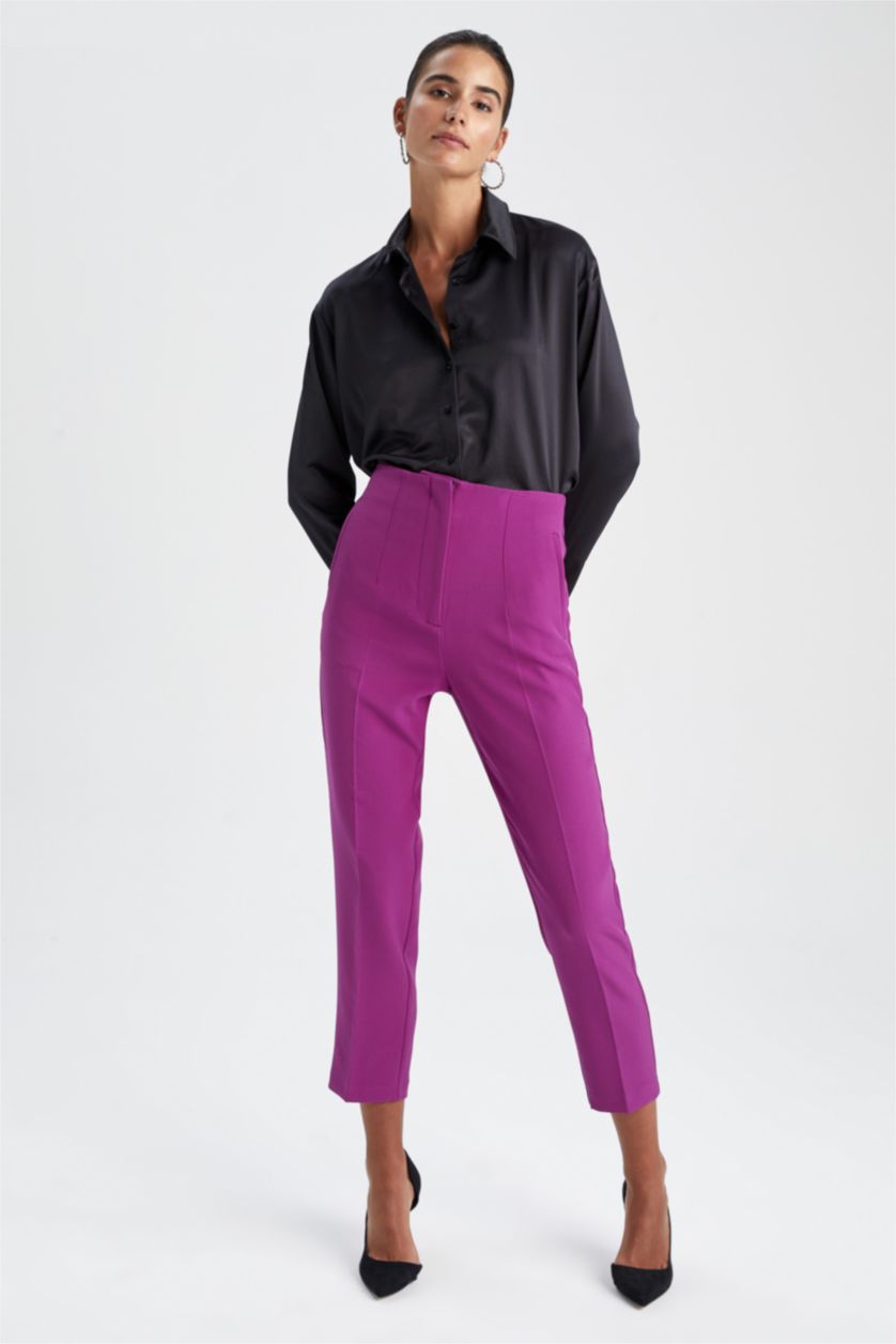 FEMME Violet Taille haute Coupe standard