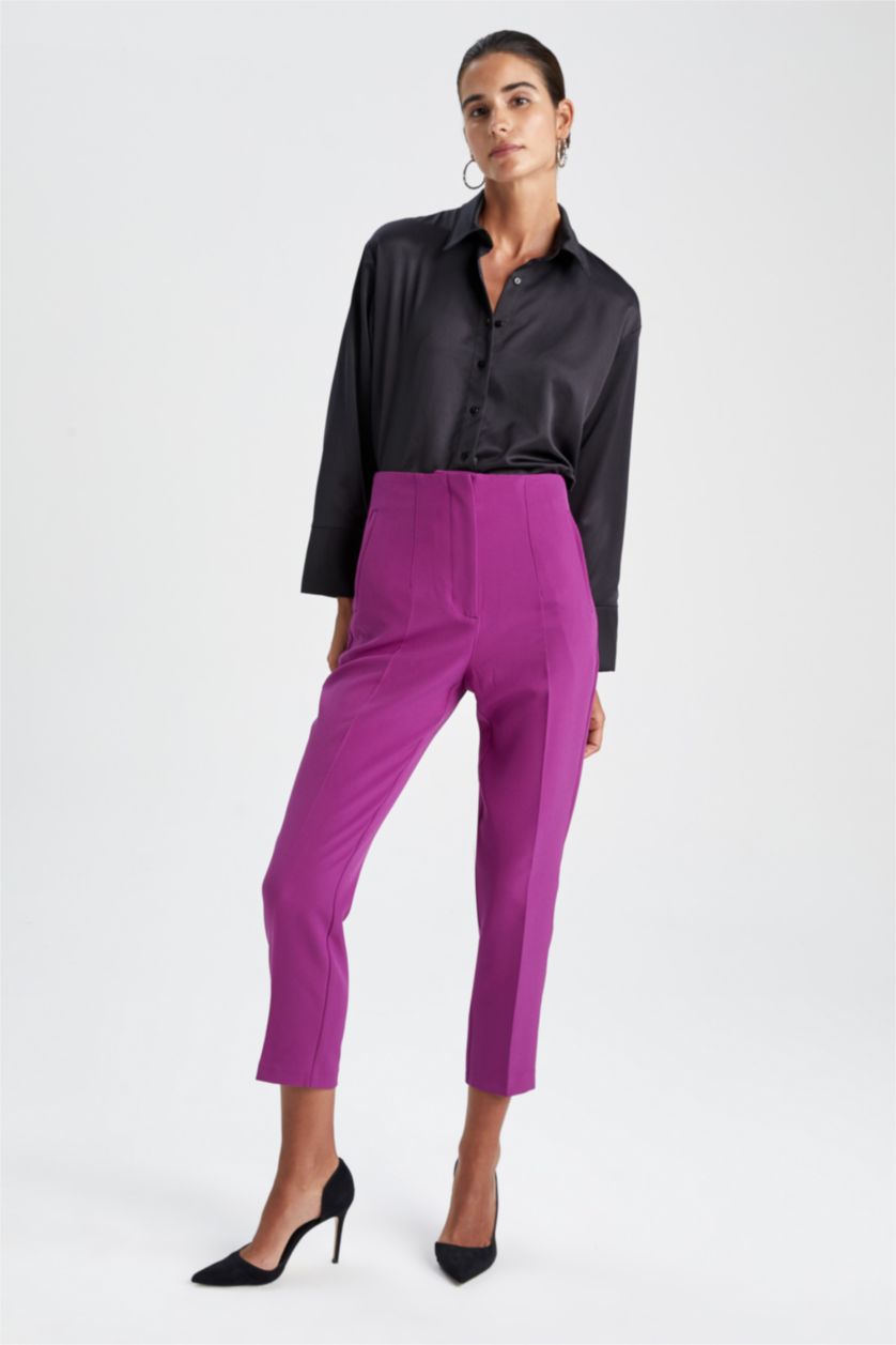 FEMME Violet Taille haute Coupe standard