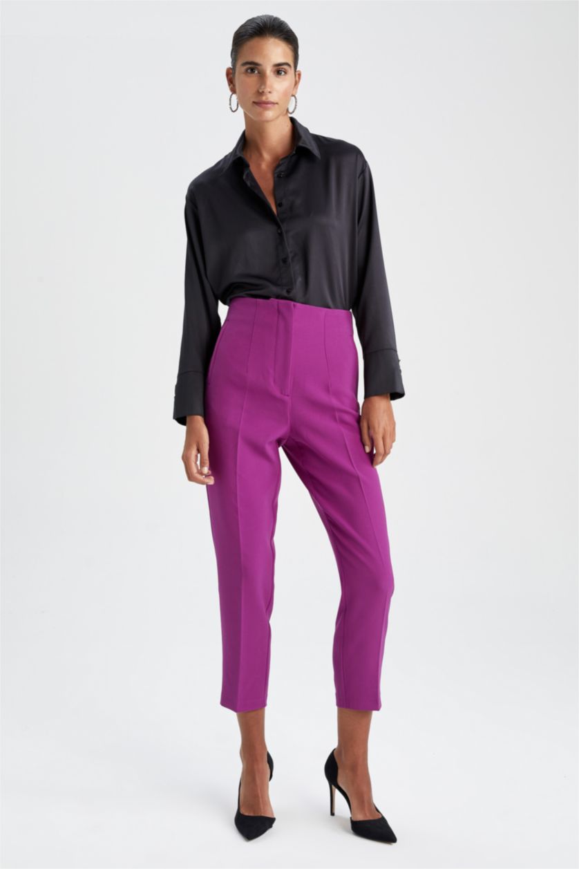 FEMME Violet Taille haute Coupe standard