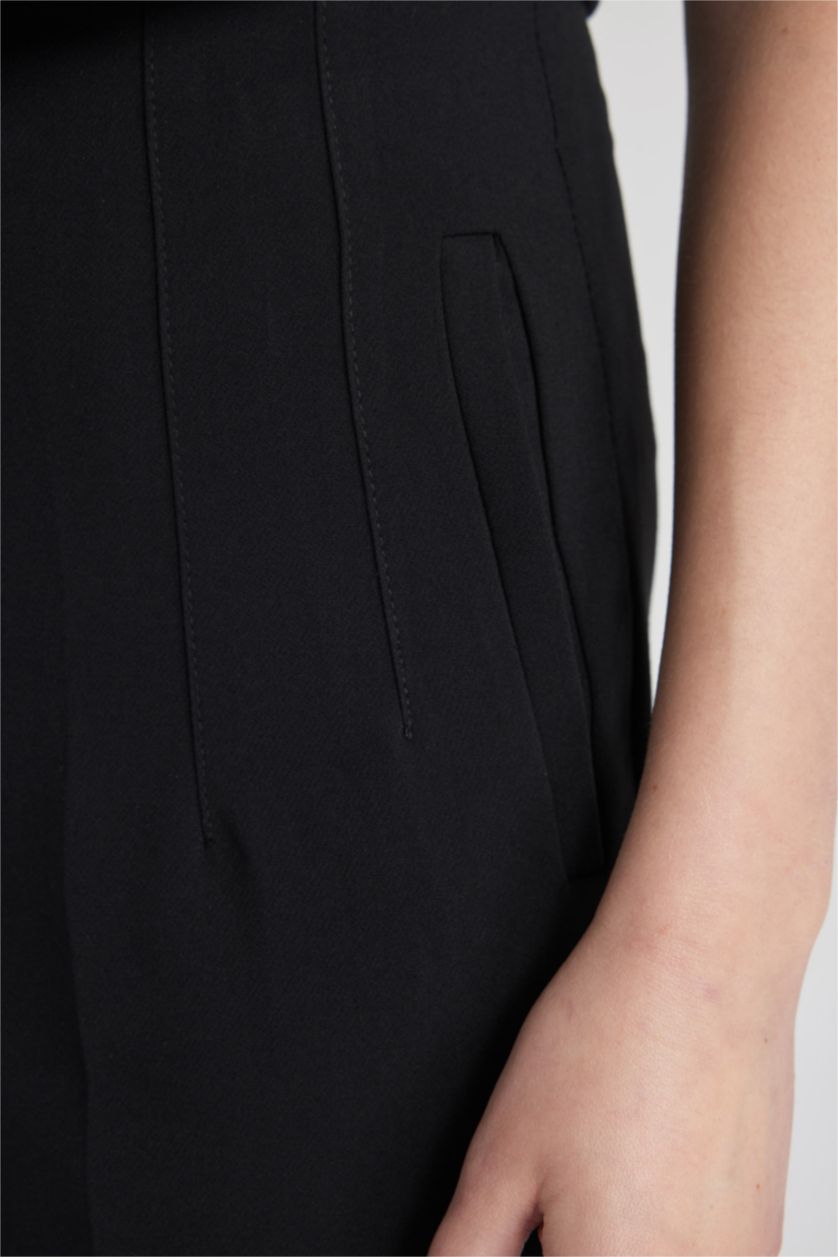 WOMAN Black High Waist Slim Fit Trousers