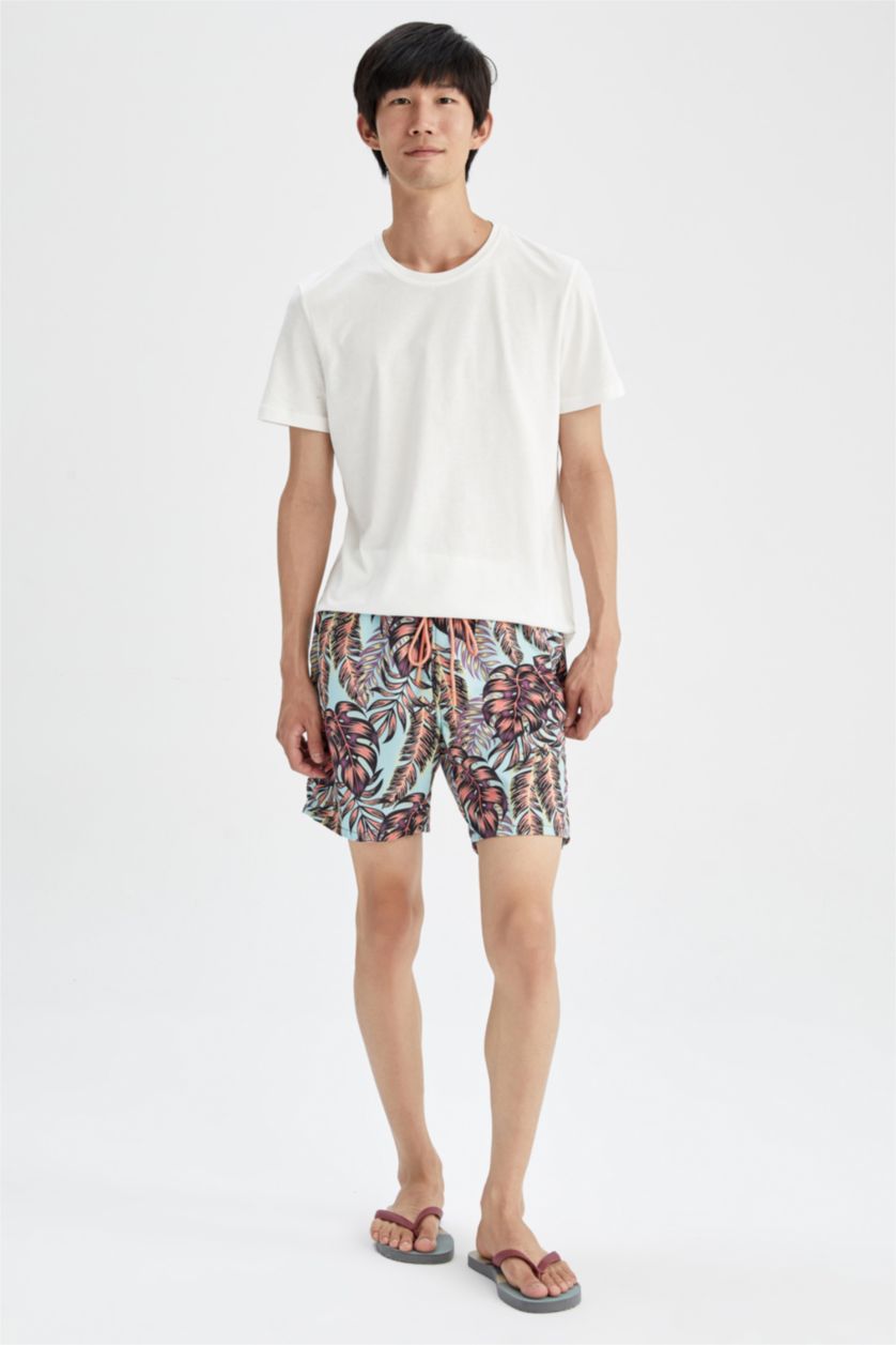 Erkek Mavi Regular Fıt Diz Üstü